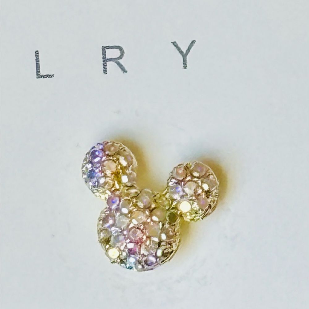 Gorgeous sparkle goldtone Mickey Mouse earrings - Picture 3 of 5